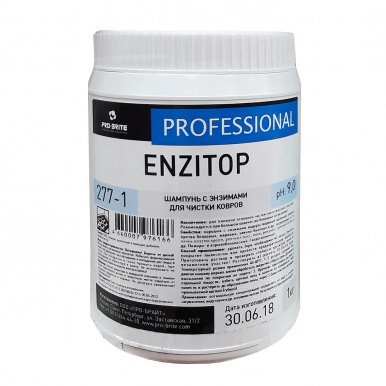 Моющее средство Pro Brite Энзитоп ( Enzitop ) 1кг. порошковый шампунь для всех видов ковров, содержащий энзимы (277-1)